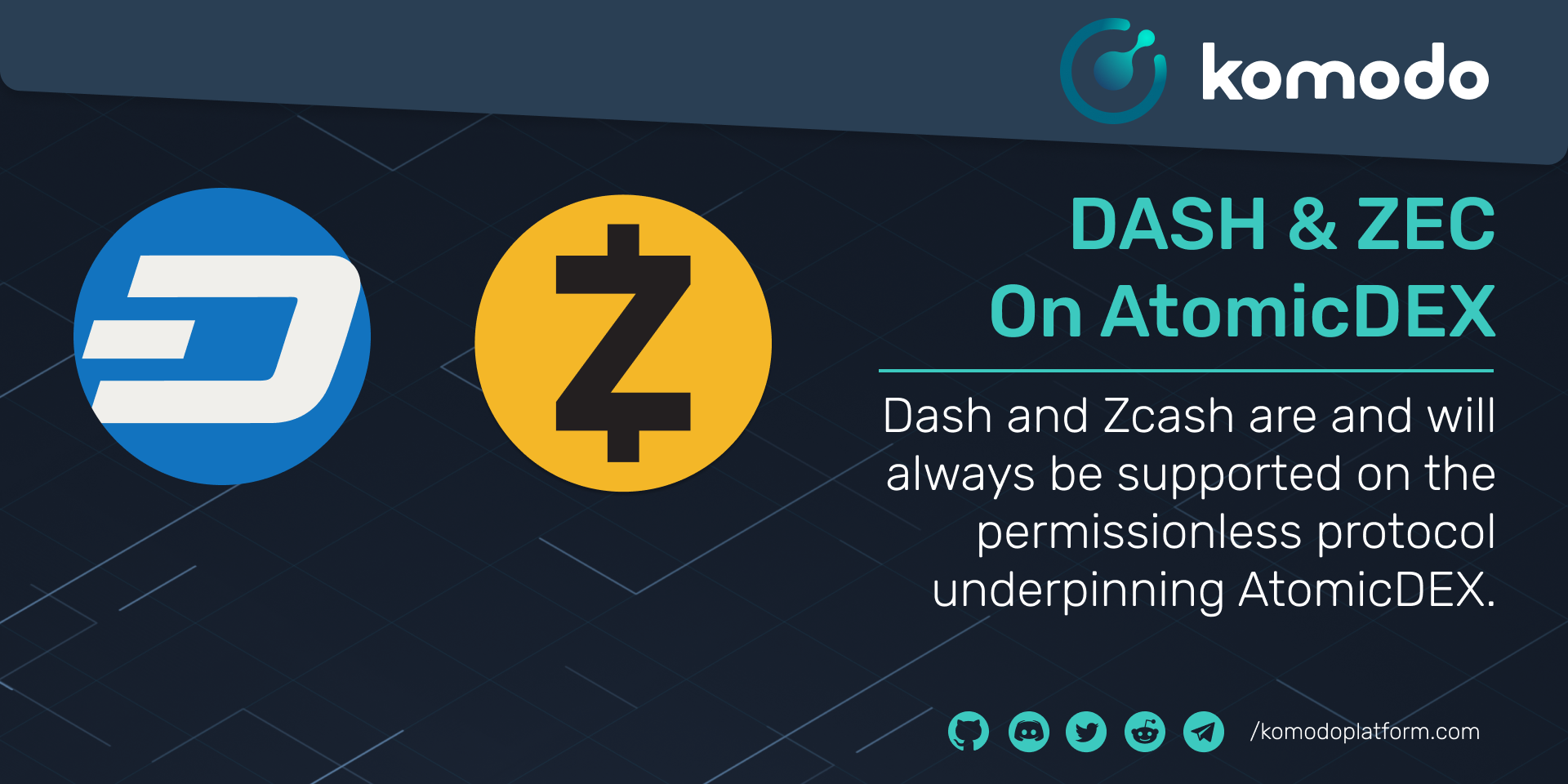 DASH, ZEC Will Remain Listed On Protocol Underpinning ...