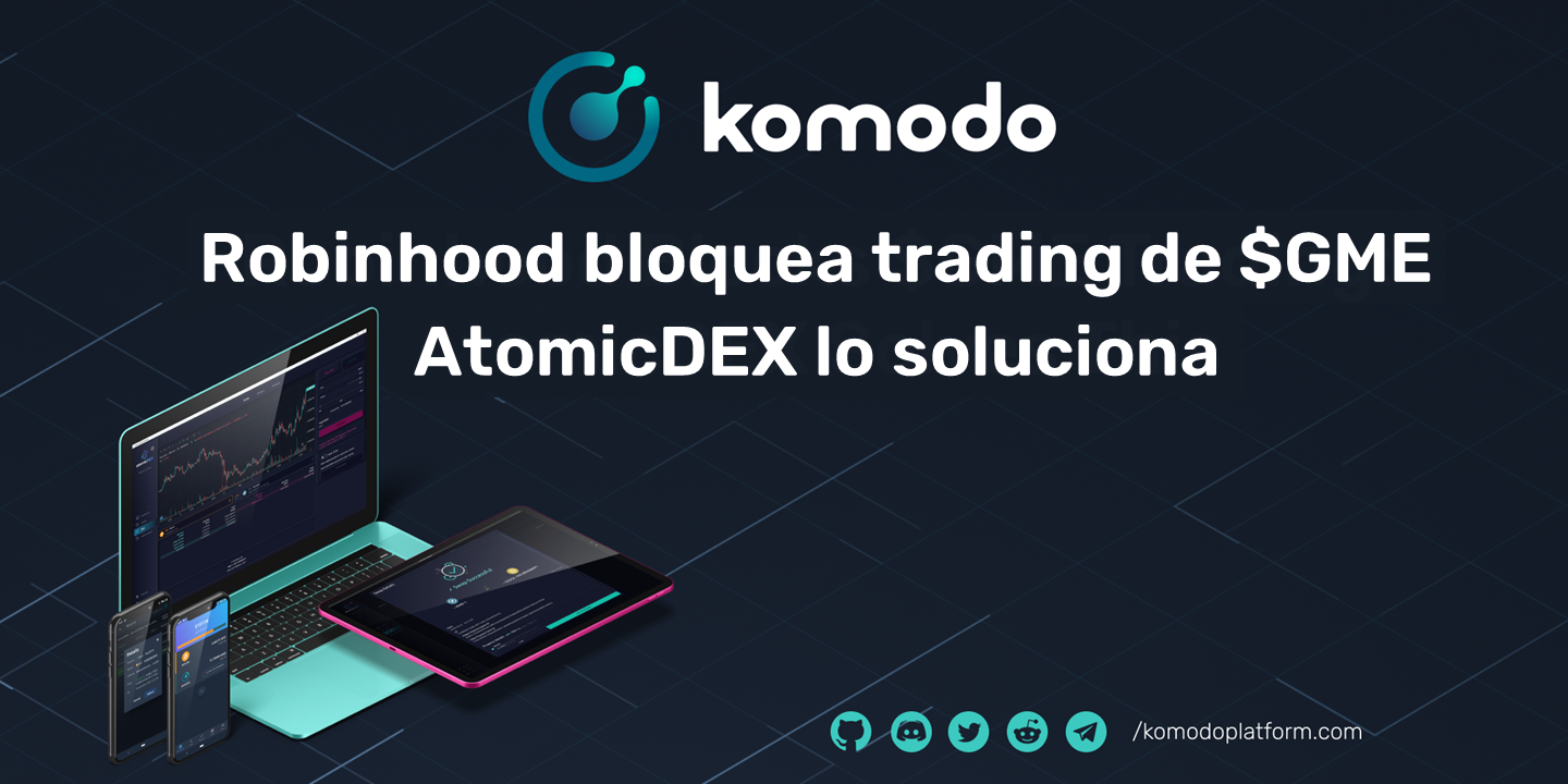 Robinhood bloquea el trading de $GME - AtomicDEX lo soluciona